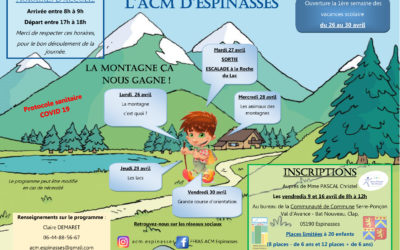 Inscriptions des enfants au Centre de loisirs d’Espinasses pour les vacances de Pâques