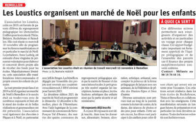 Les Loustics organisent un marché de Noël pour les enfants