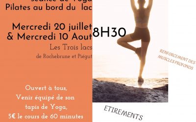 Yoga Pilates au bord des 3 Lacs avec Célia