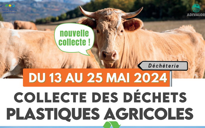 Nouvelle collecte des déchets plastiques agricoles du 13 au 25 Mai 2024