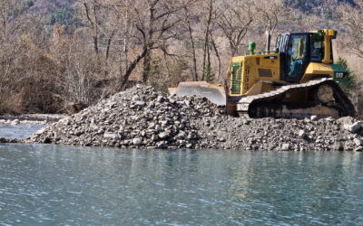 Crue de la Durance 2023 et Restauration de la digue agricole de Remollon