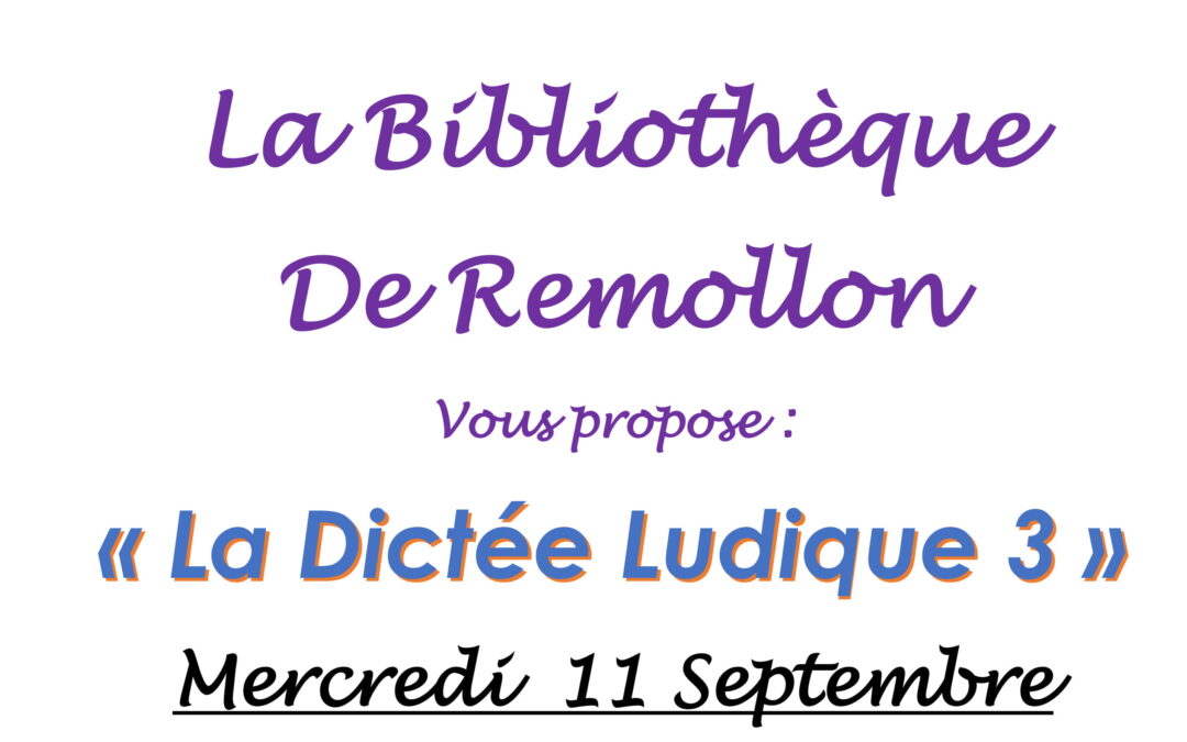 A vos marques, Prêts, Dictées !