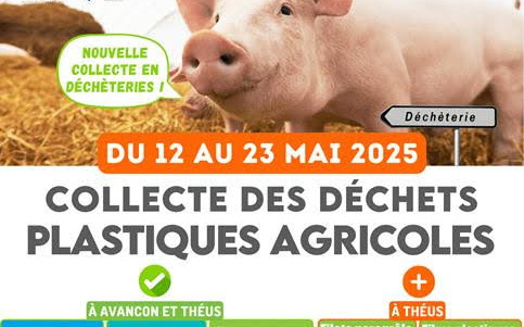 COLLECTE DES DÉCHETS PLASTIQUES AGRICOLES  DU LUNDI 12 MAI AU VENDREDI 23 MAI 2025