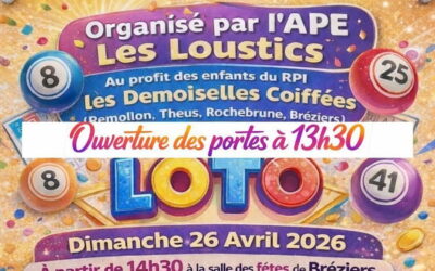 Grand loto annuel de l&rsquo;association les Loustics à Bréziers