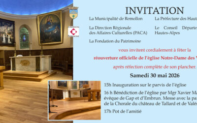 Invitation : Réouverture officielle de l’église Notre-Dame des Victoires