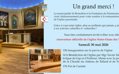 Église Notre-Dame des Victoires : Un grand merci aux donateurs